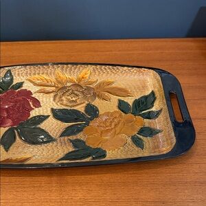 Floral Embossed Serving Tray
